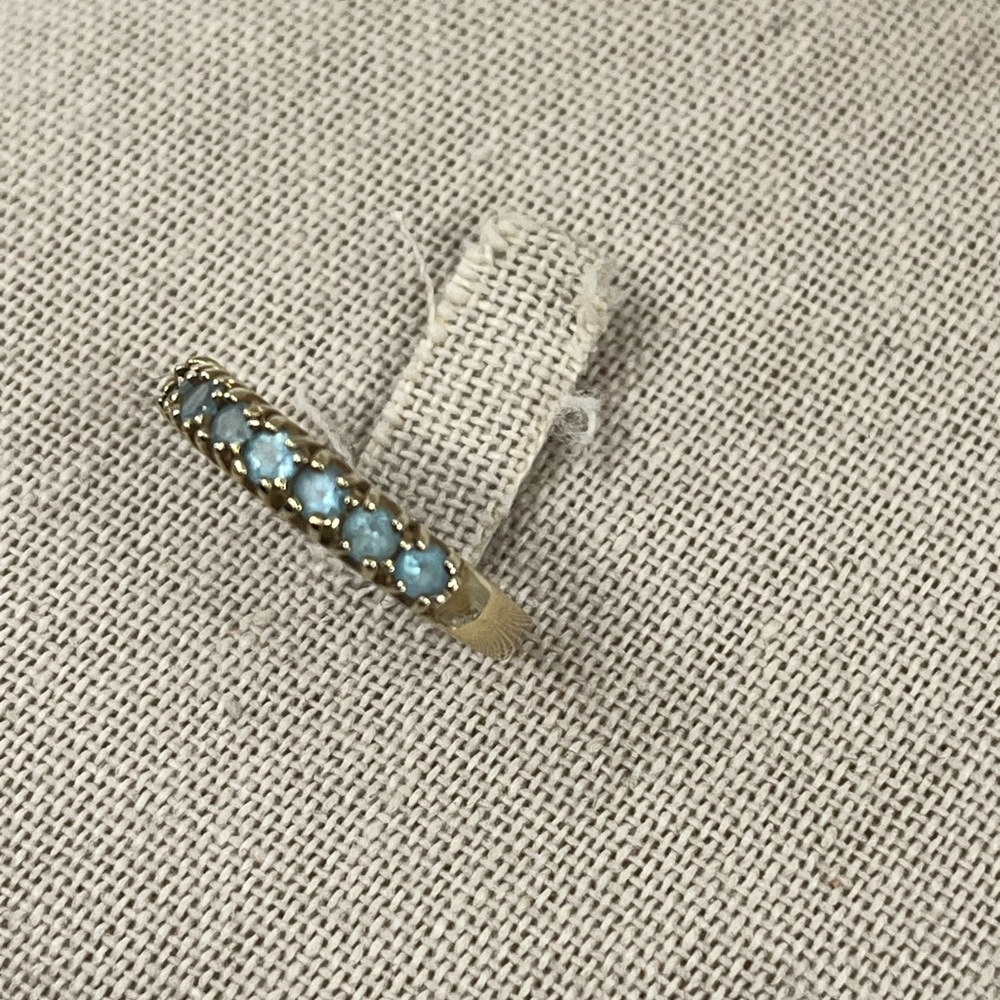 ✨ Vintage 10K Gold Natural Aquamarine Band Ring – Estate Beauty! ✨ - Picture 15 of 17